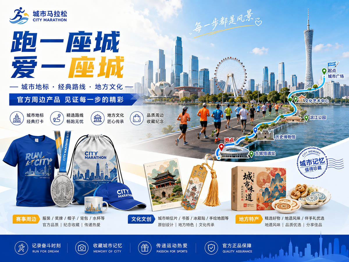 融合城市地标与地方文化的体育赛事文创产品