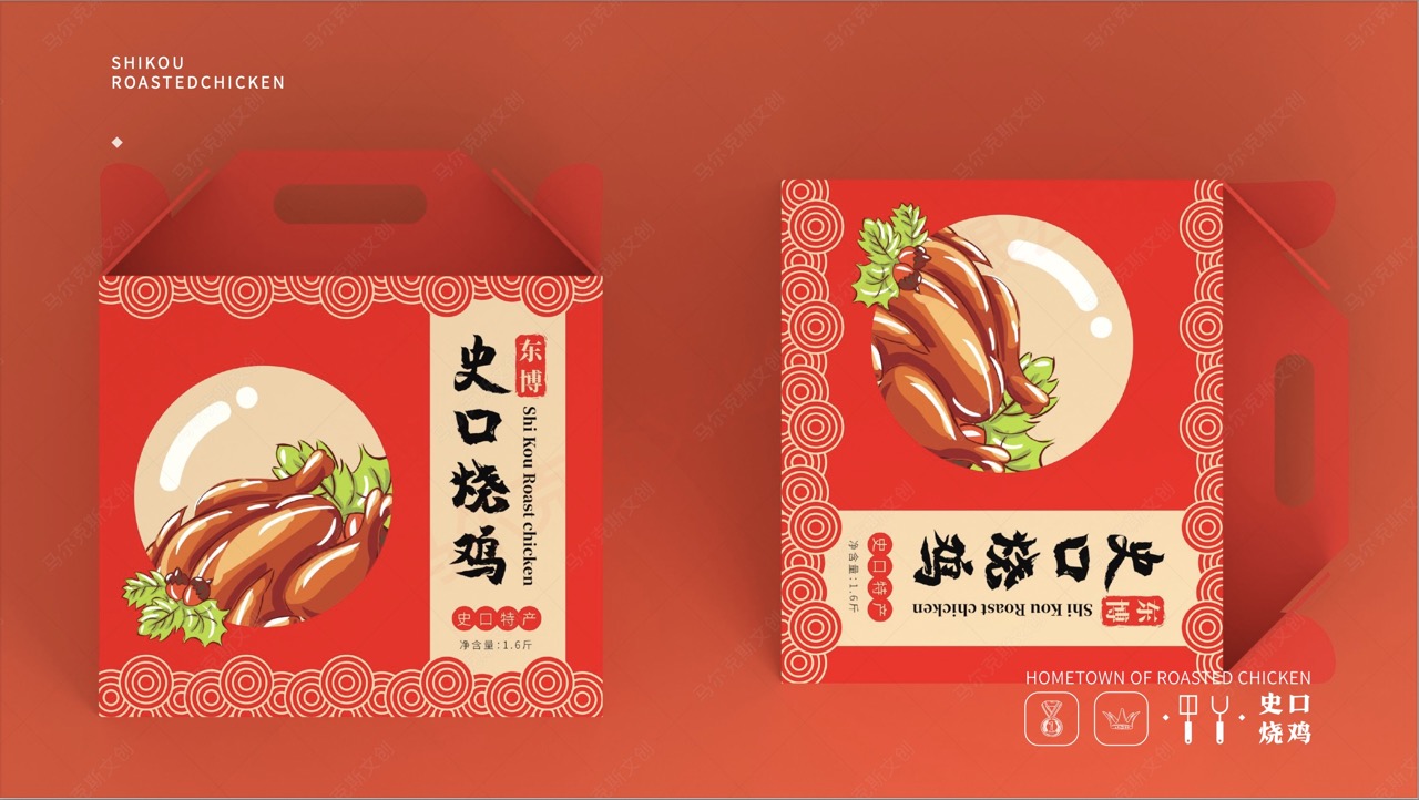 史口烧鸡烧鸡包装设计案例