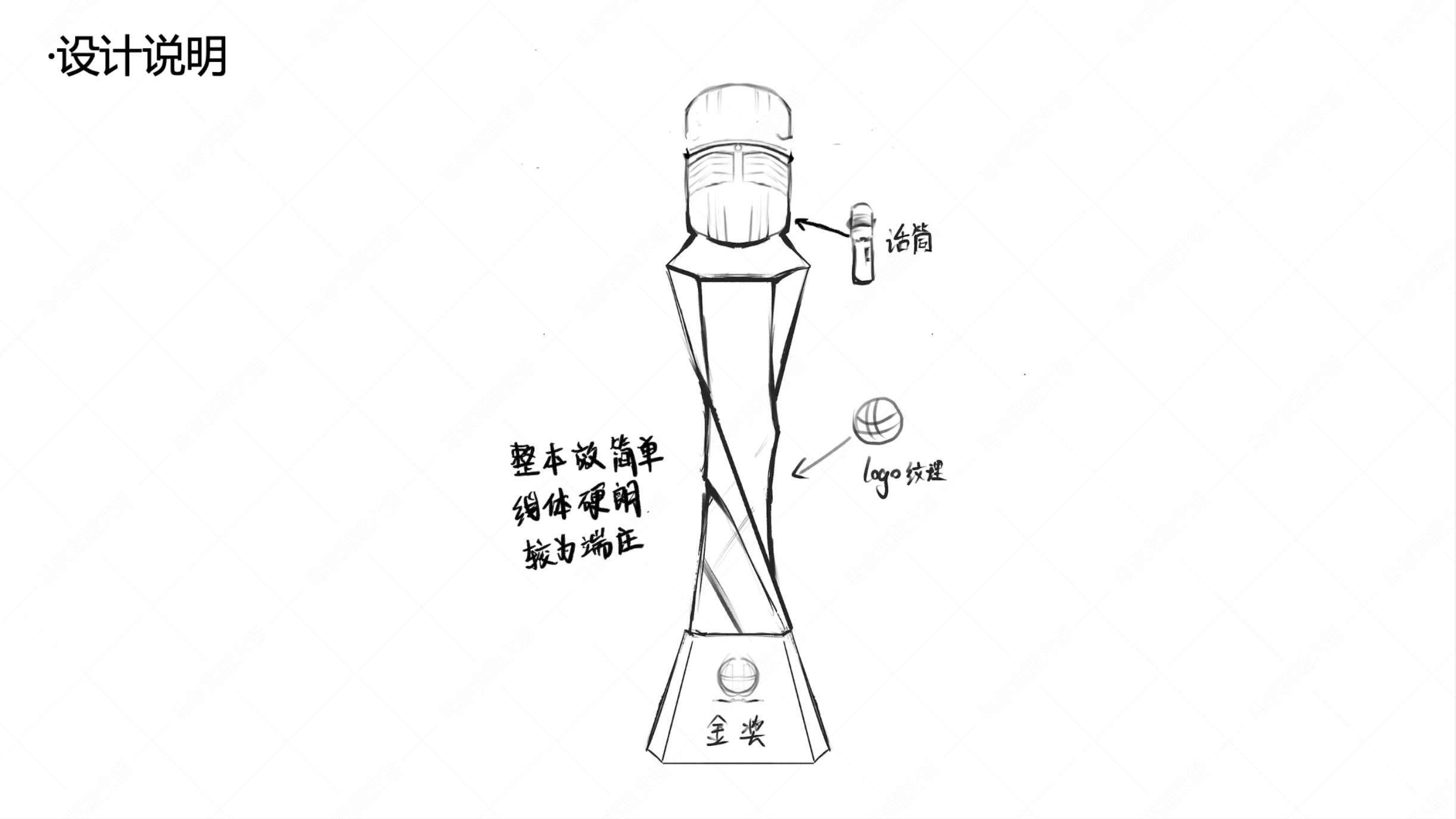 国网金话筒比赛奖杯设计案例赏析