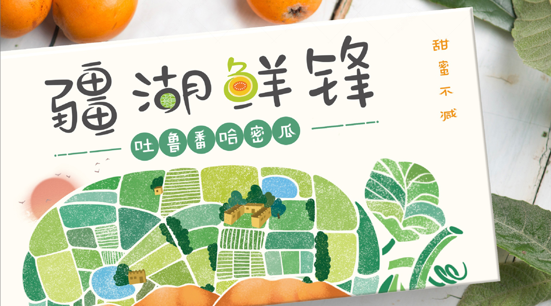 疆湖鲜锋吐鲁番哈密瓜包装设计案例