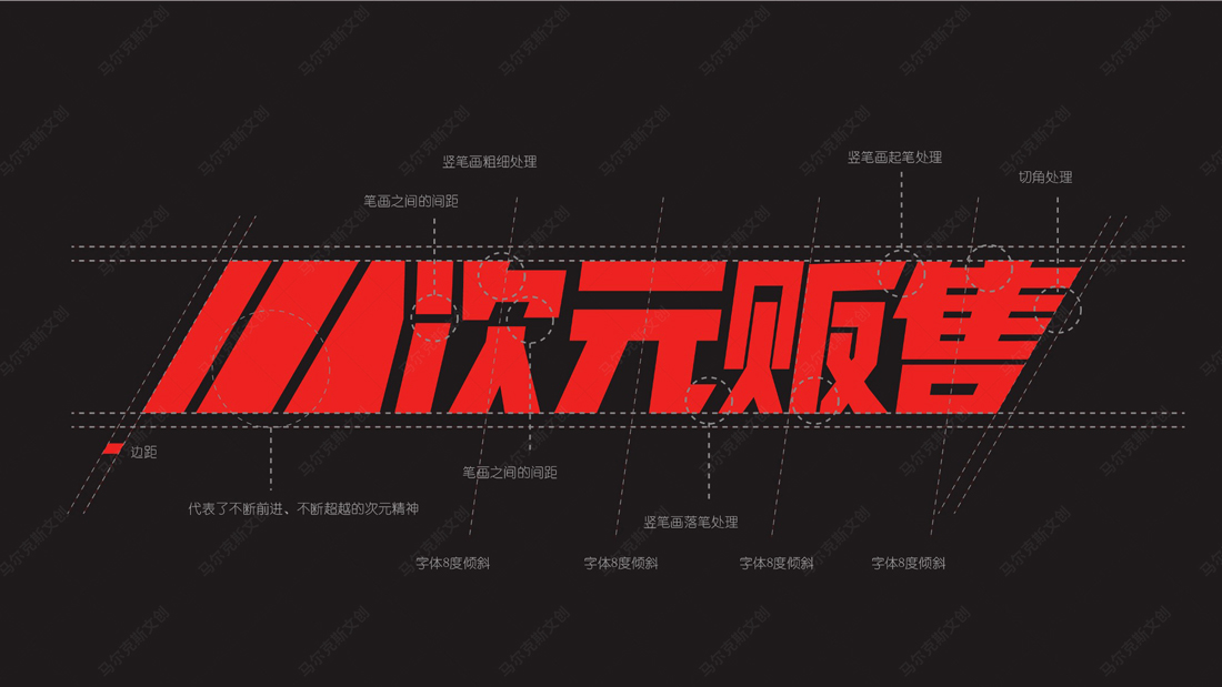 次元贩售连锁品牌logo设计案例