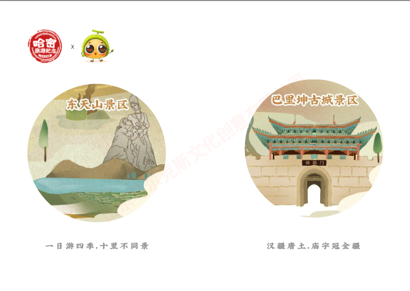 新疆哈密文创通关文牒及明信片邮票设计案例
