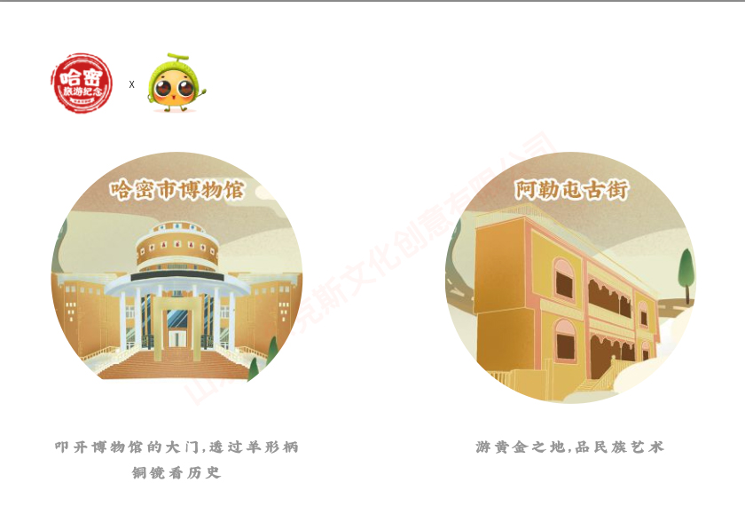 新疆哈密文创通关文牒及明信片邮票设计案例
