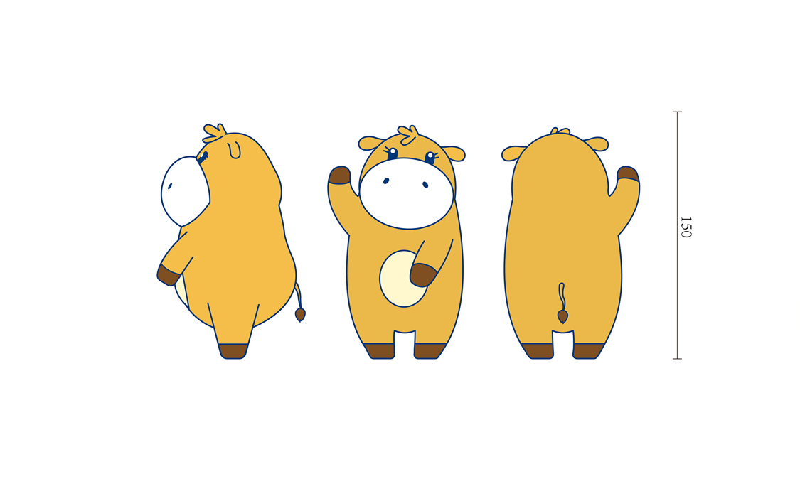辉山乳业品牌吉祥物IP形象姗姗设计案例