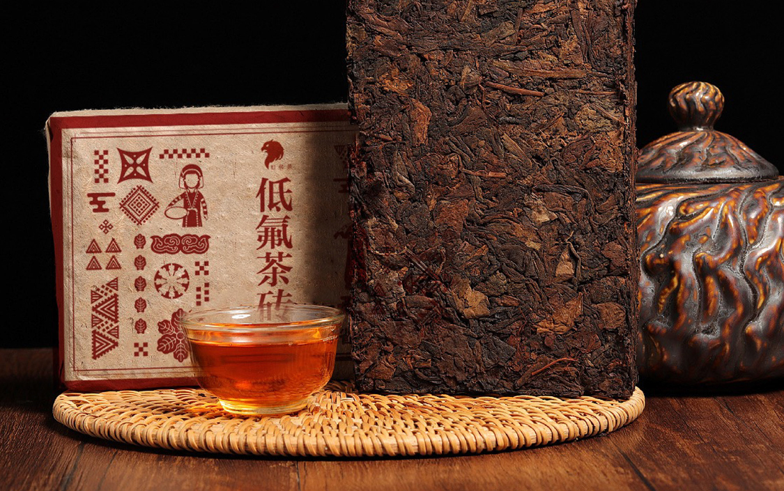 红砖茶普洱茶茶砖包装设计