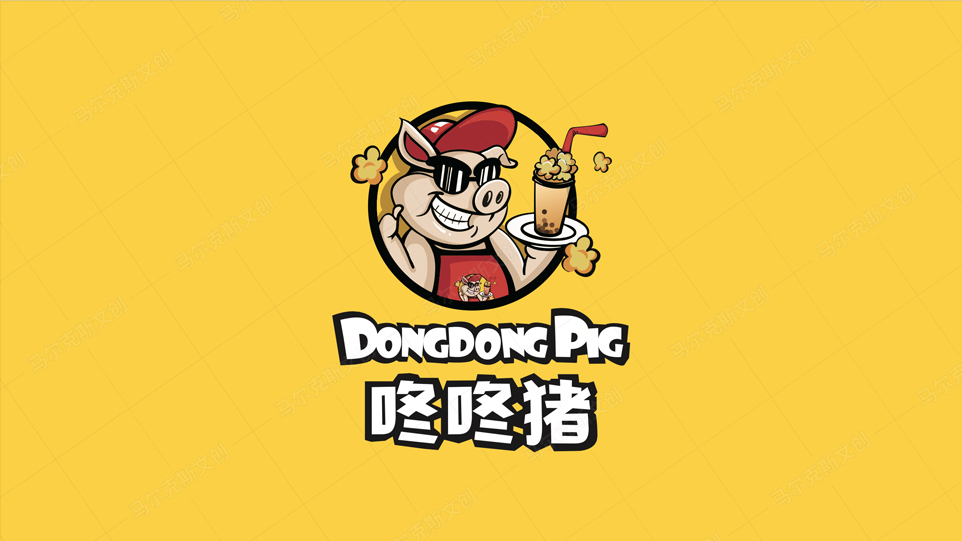 咚咚猪爆米花vi品牌设计案例赏析