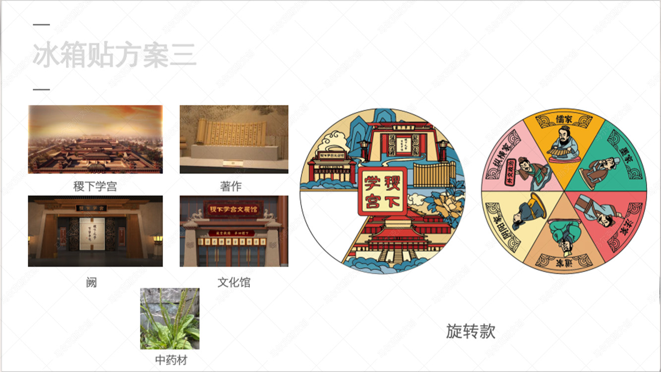 稷下学宫文展馆冰箱贴设计案例赏析