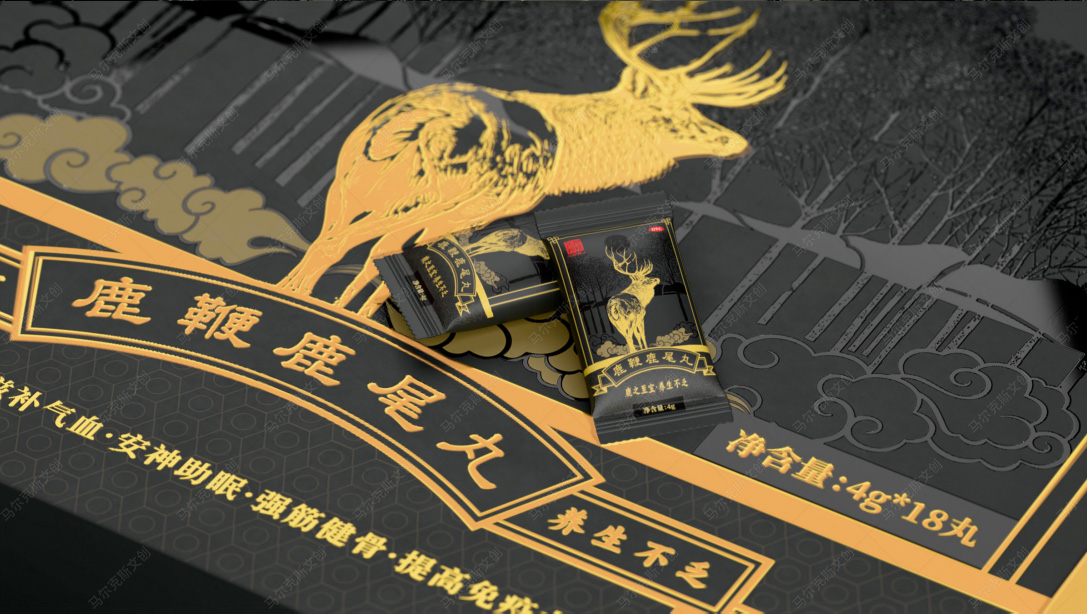 东阿阿胶鹿鞭鹿尾丸包装设计案例赏析