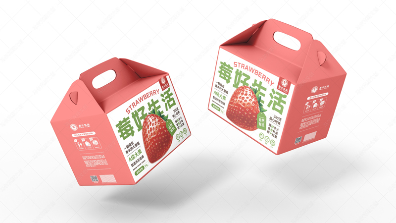 蓼兰优品草莓包装设计