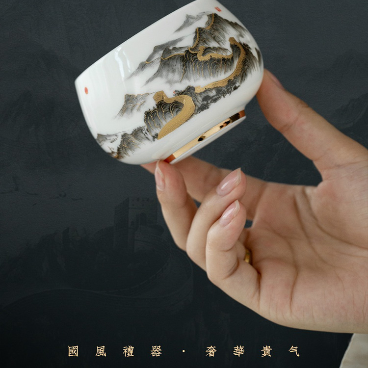 「山河万里」长城文创-罗汉杯茶具套装