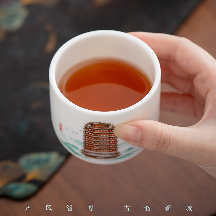 「这礼是淄博」淄博文创-旅行茶具套装一壶四杯套装