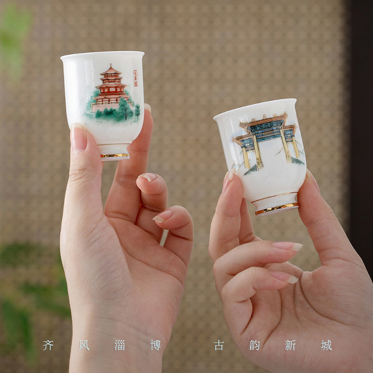 「这礼是淄博」淄博文创-闻香杯对杯