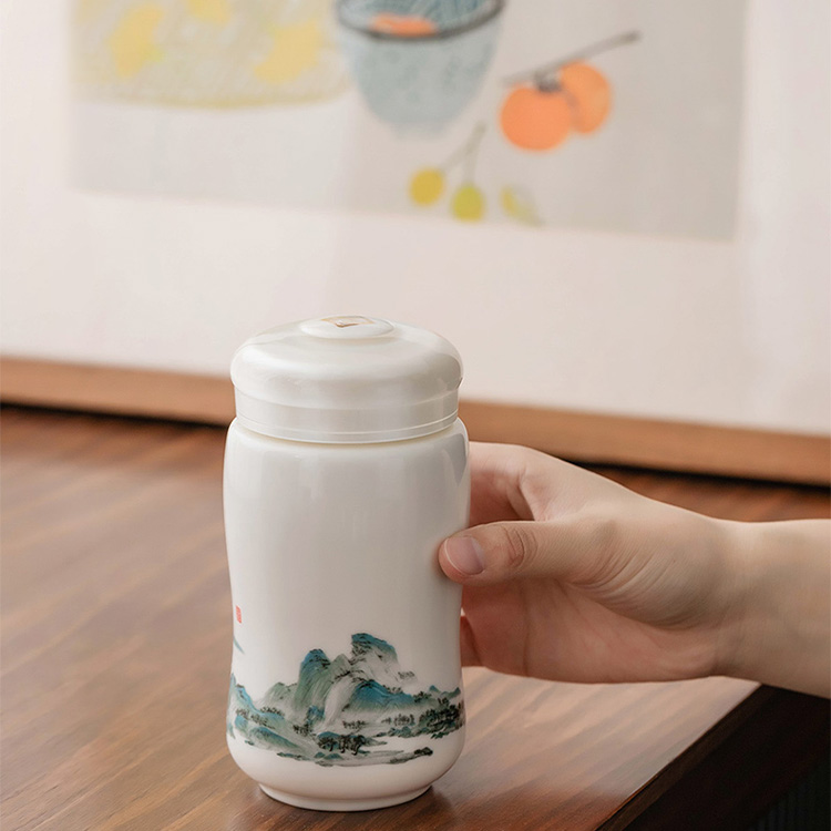 「千里江山」-办公杯保温杯套装