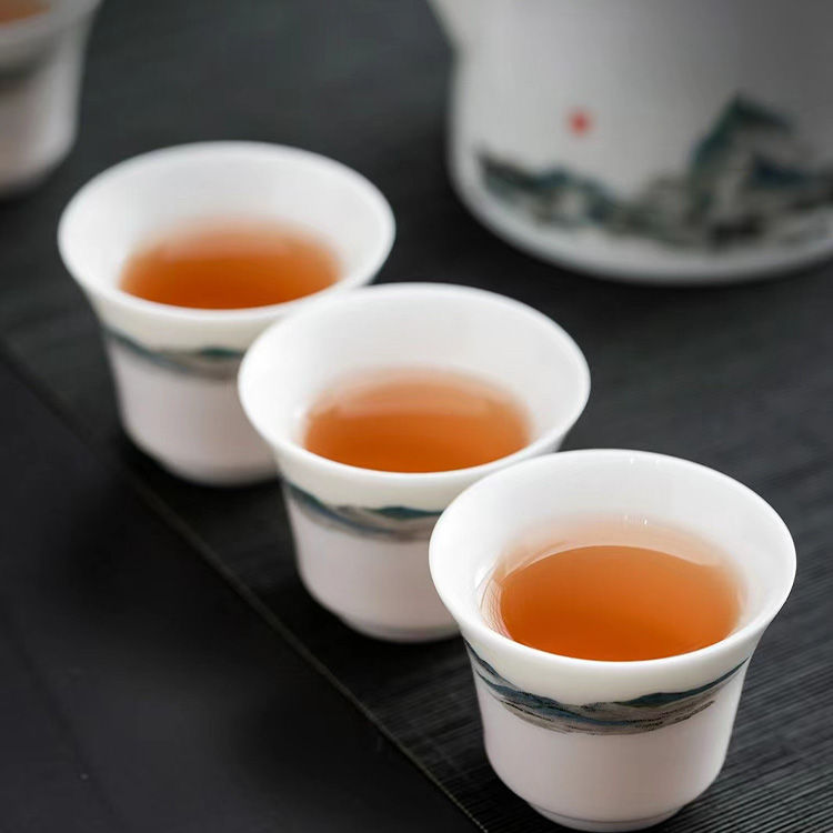 「千里江山」-圆形茶壶礼盒
